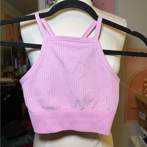 FP Movement by Free People Pink Ribbed Tank
